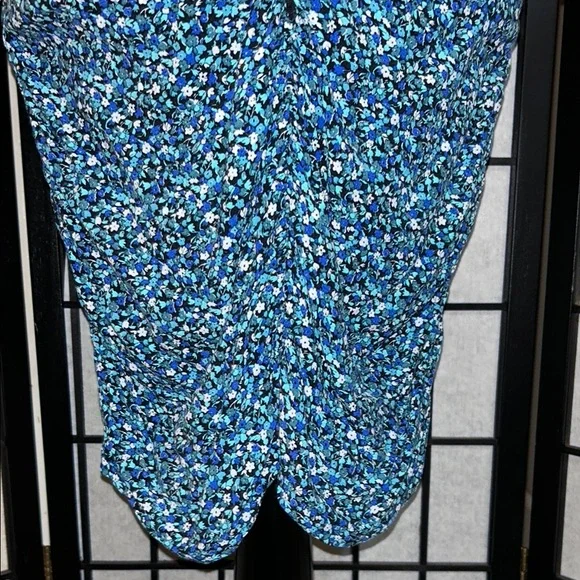 Zara Blue Puff Sleeve Sheath Dress - Picture 11 of 14